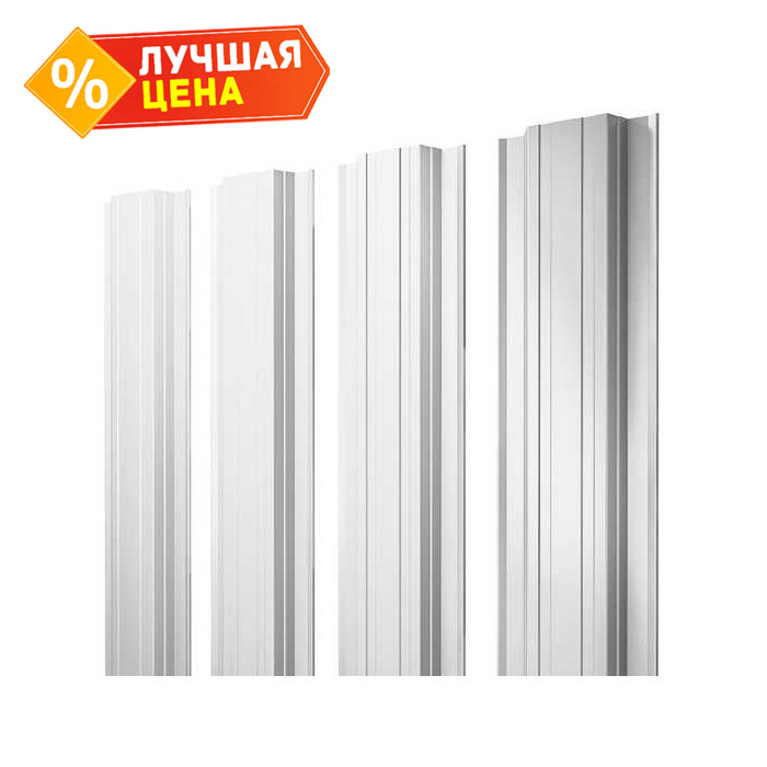 Штакетник Прямоугольный Grand Line 0,4 Полиэстер RAL9003 Сигнально- Белый