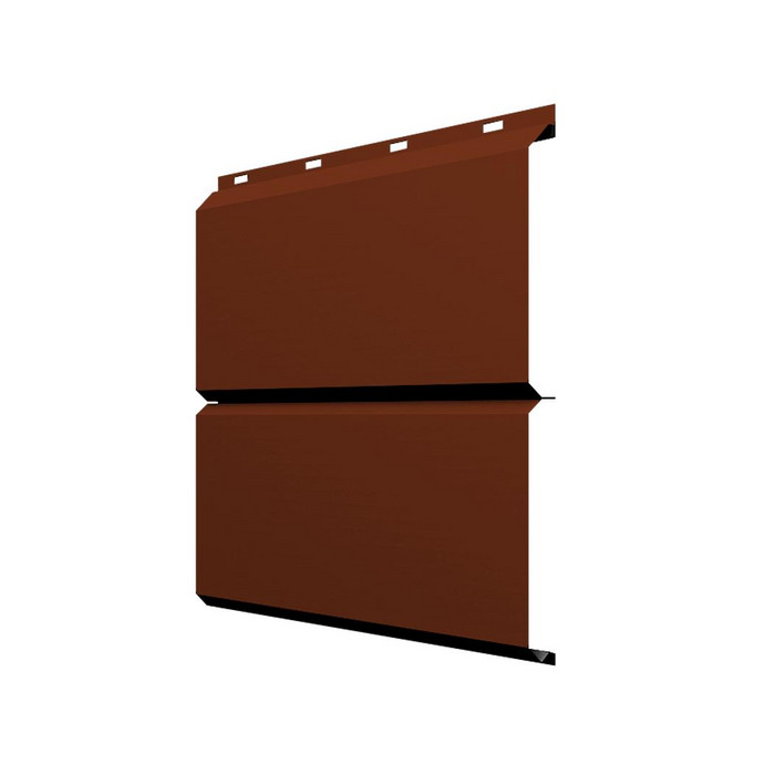 Софит ЭкоБрус без перфорации 0,345 Grand Line 0,45 PE RAL3009 оксидно-красный